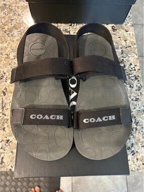 Coach Sport Women Sandals Black Sz-11